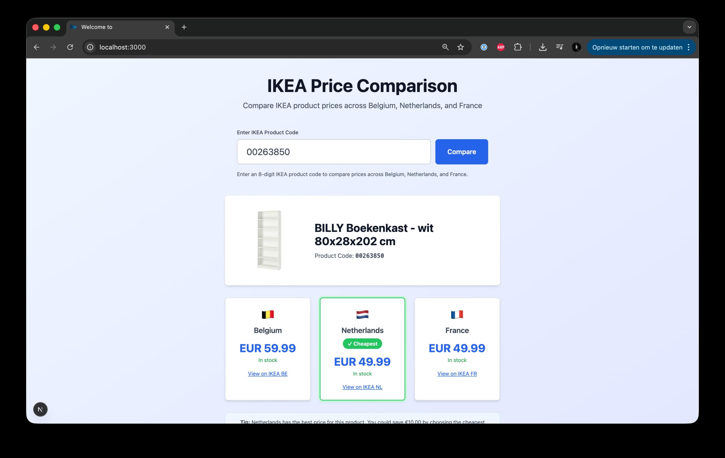 KOMPRÅRE first version